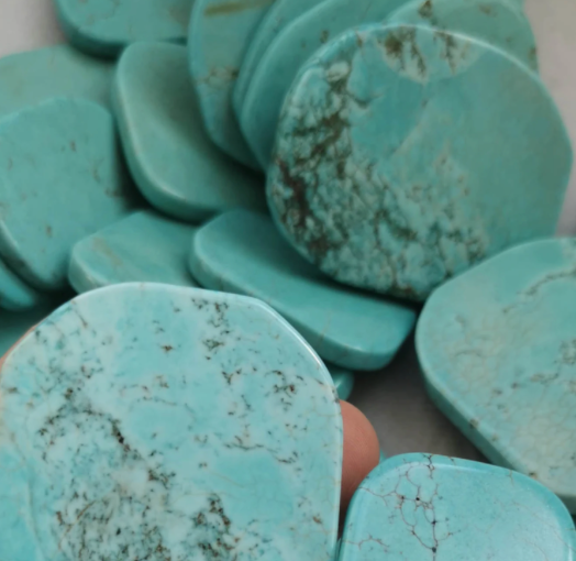 Stone Bolo | Large Rectangular Turquoise Cabochons