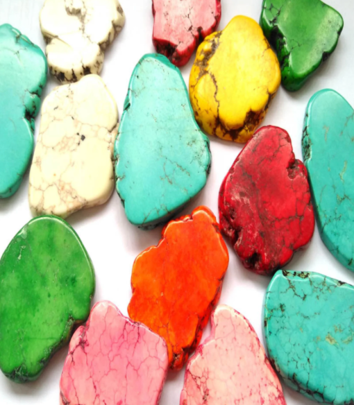 Stone Bolo | Freeform Slab Slice Howlite (all colors)