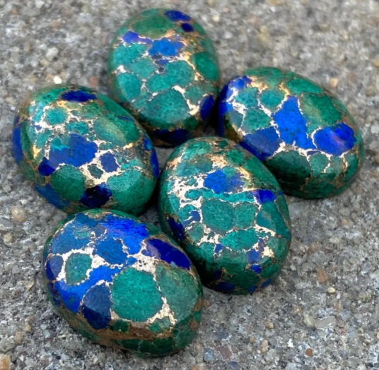 Stone Bolo | Lapis Malachite Cabochon